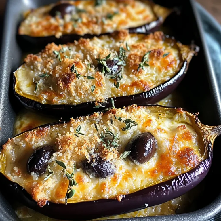 Aubergines gratinées mozzarella olives