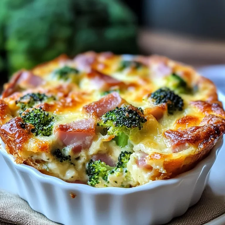 Clafoutis salé brocoli jambon de poulet