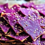 Crackers croustillants betterave et sésame