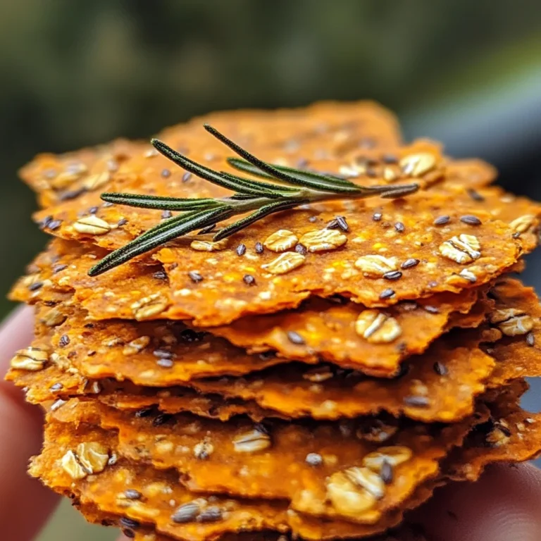 Crackers de patate douce, romarin et avoine