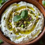 Crème de feta à la menthe et pistache