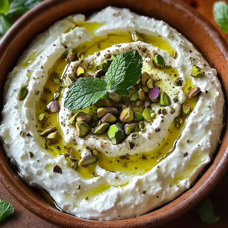 Crème de feta à la menthe et pistache
