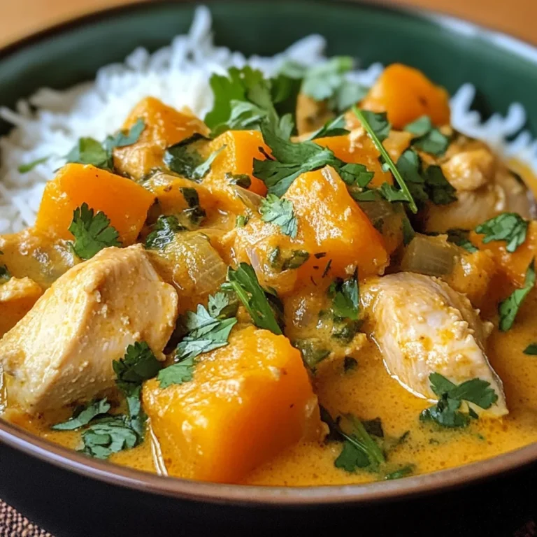 Curry onctueux de poulet et butternut
