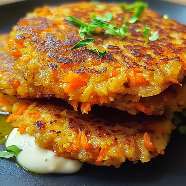 Galettes aux Carottes et Flocons d'Avoine