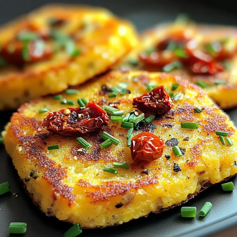 Galettes de Polenta aux Tomates Séchées