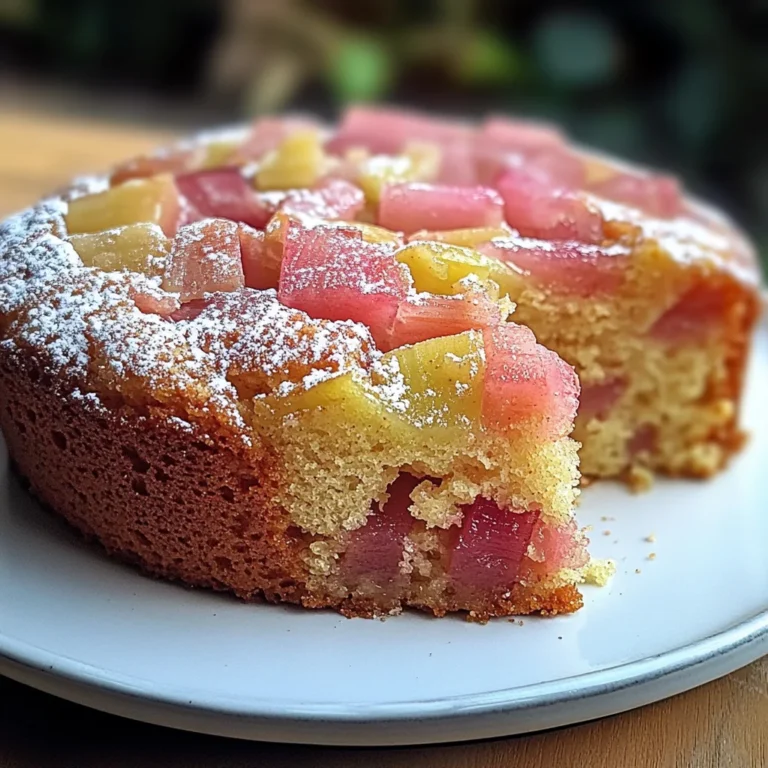 Gâteau à la rhubarbe