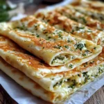 Gozleme turc fromage et herbes