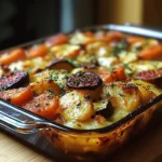 Gratin de légumes au paprika et chorizo