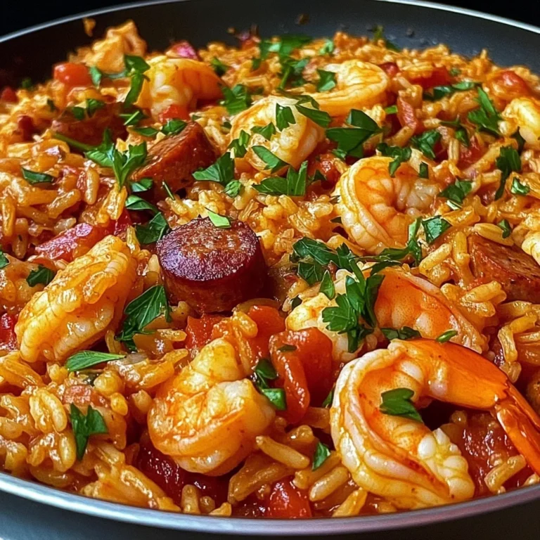 Jambalaya créole au poulet, crevettes et saucisses