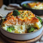 Parmentier au saumon et brocolis