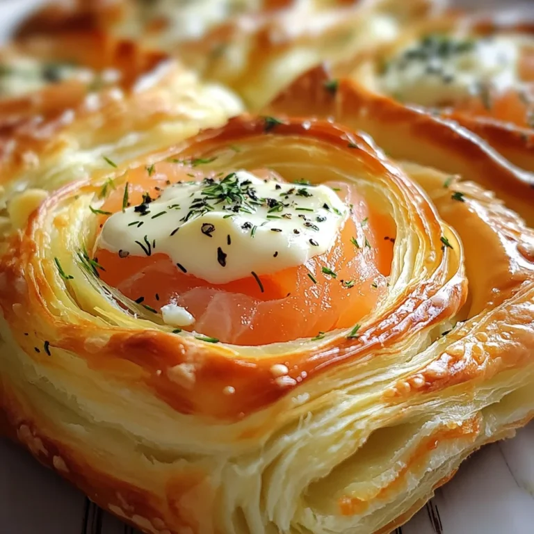 Roulés feuilletés saumon fromage