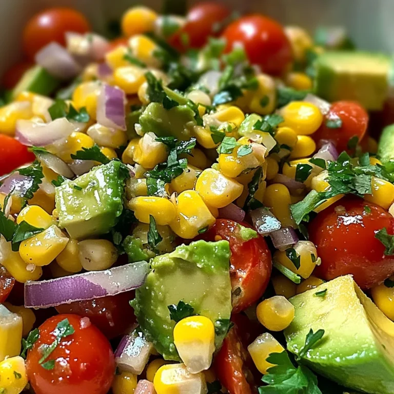 Salade de maïs et avocat