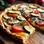 Tarte aux légumes colorés