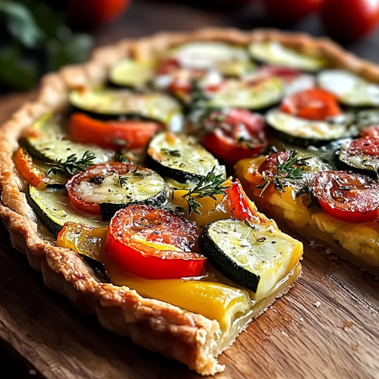 Tarte aux légumes colorés