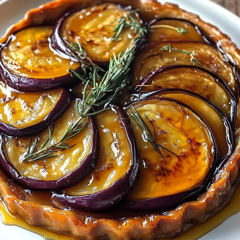 Tarte tatin aux aubergines
