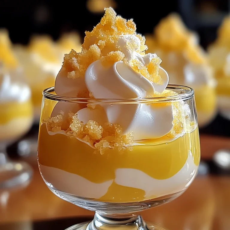 Verrines Citron & Meringue Croquante