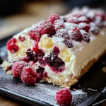 Bûche de Noël au Mascarpone, Chocolat Blanc et Framboises