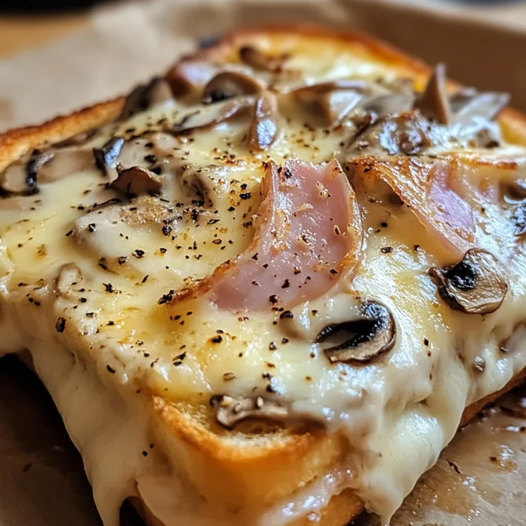 Croque-Monsieur Gourmand aux Champignons
