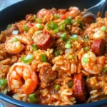 Jambalaya Authentique au Poulet, Crevettes et Saucisse