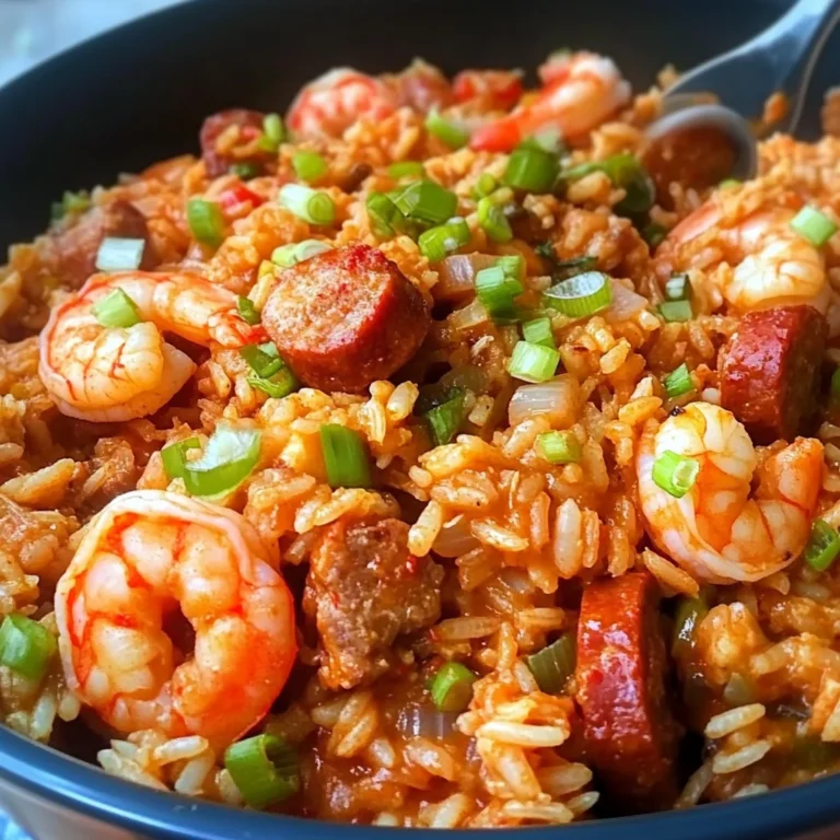 Jambalaya Authentique au Poulet, Crevettes et Saucisse