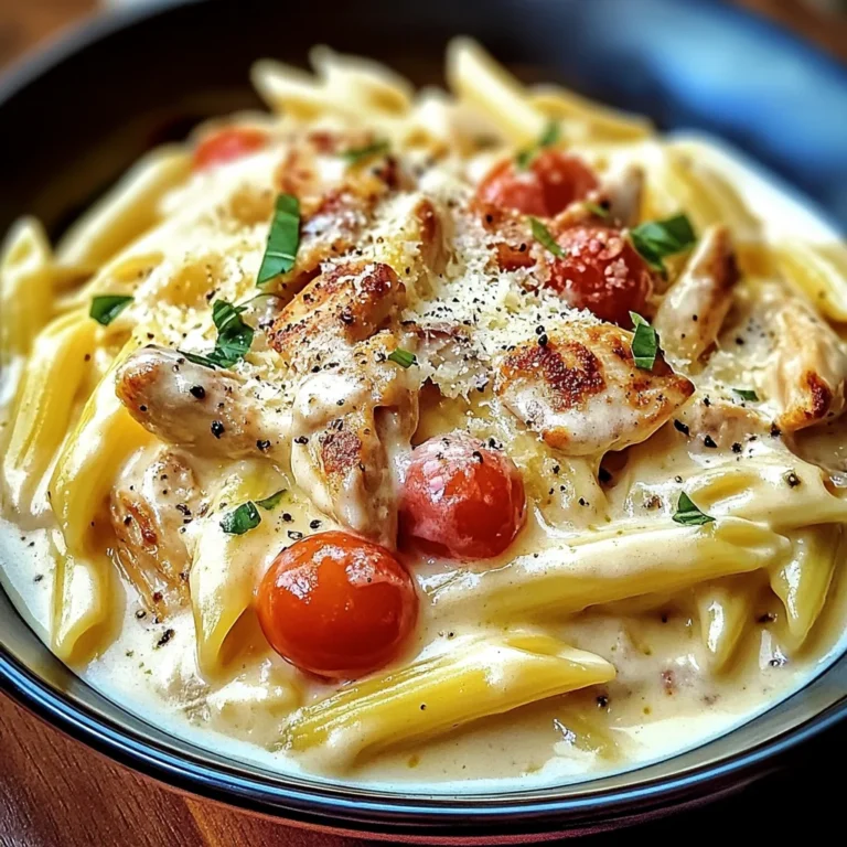 Pâtes crémeuses au poulet à l'italienne – Un délice fondant !