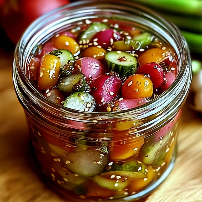 Pickles de Tomates Cerises, Oignons Rouges et Radis