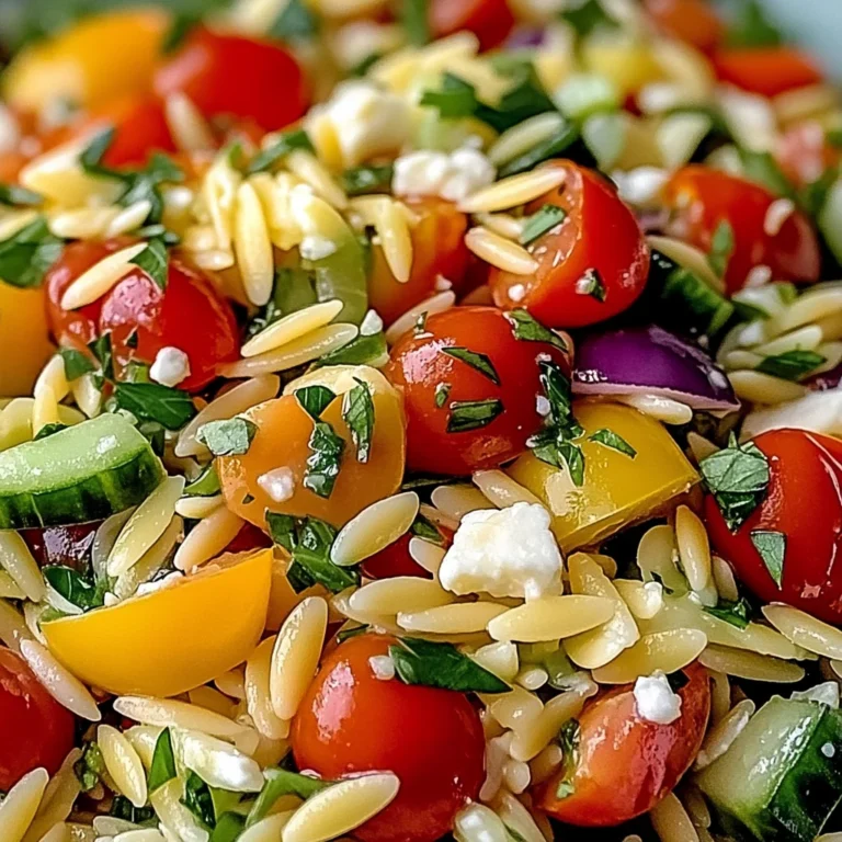 Salade d’orzo arc-en-ciel