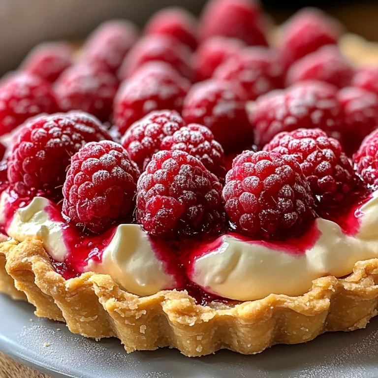 Tarte Onctueuse au Mascarpone & Framboises