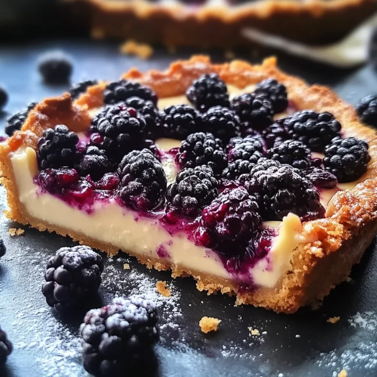 Tarte briochée aux mûres et à la crème d'amandes