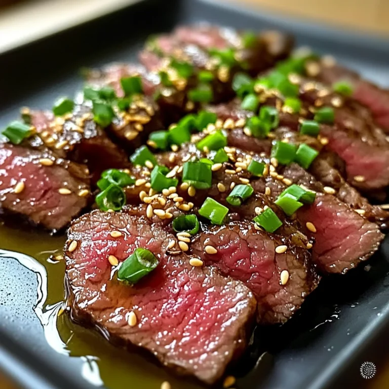 Tataki de Bœuf Mariné aux Saveurs Asiatiques : Une Explosion de Goûts !